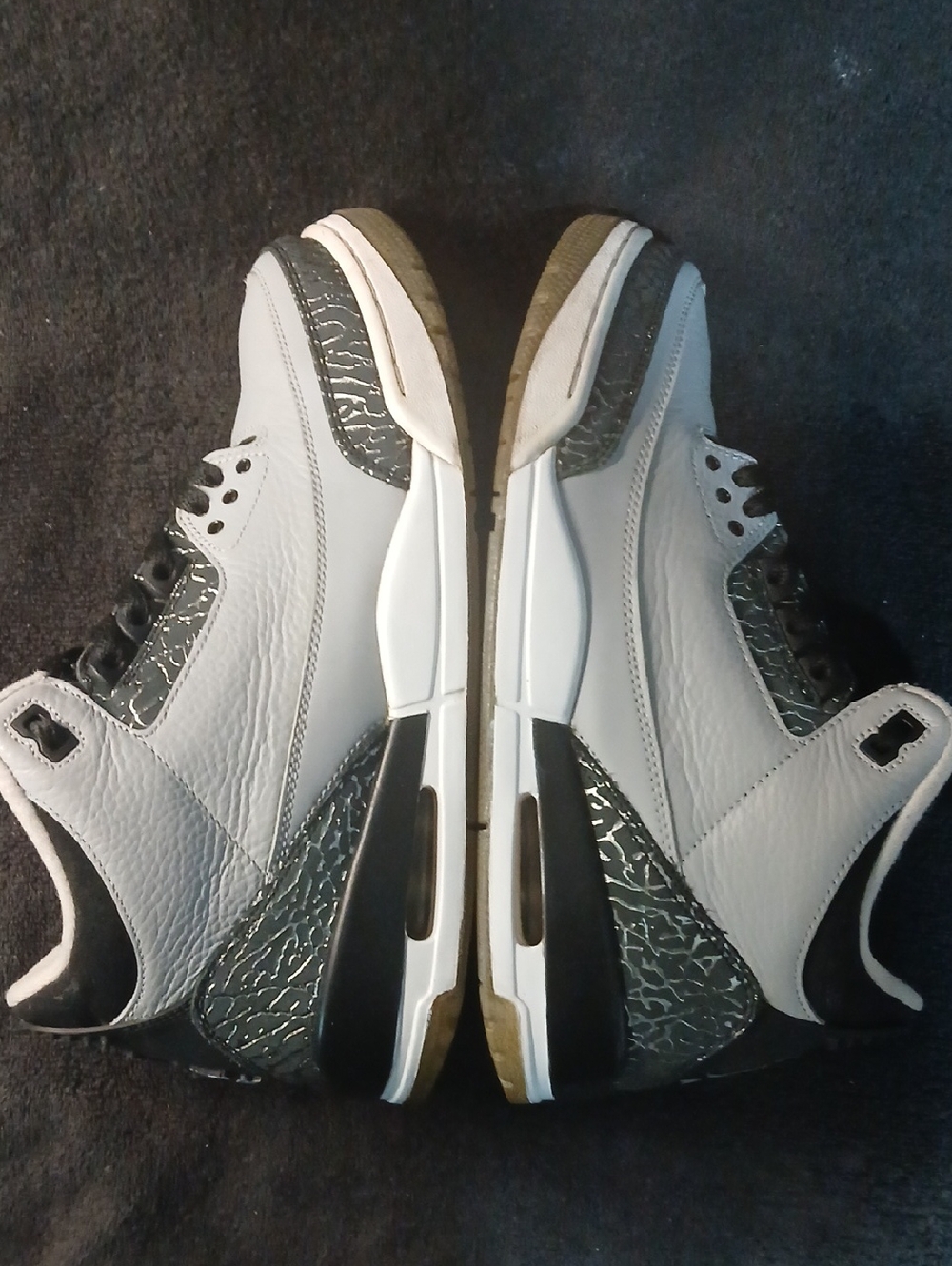Air Jordan 3 Retro    "WOLF GREY"   Mens Size-10  100%AUTHENTIC! - Picture 4 of 11